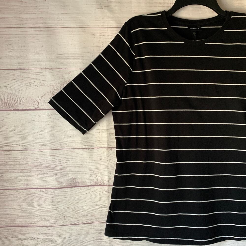 Who What Wear Women's Black and White Striped Shirt Cotton Blend Size XXL - Picture 8 of 16